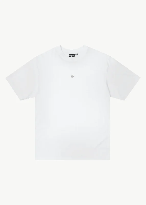 Men's moisture - wicking athletic t - shirts for intense workoutsAFENDS Mens Flame - Retro Fit Tee - White Men's moisture - wicking athletic t - shirts for intense workoutsAFENDS Mens Flame - Retro Fit Tee - White