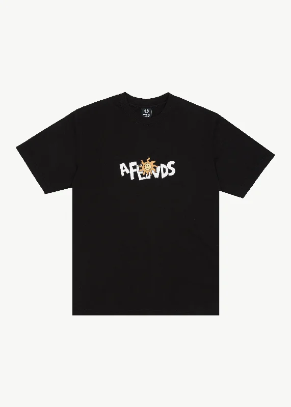 Men's organic cotton crew - neck t - shirts for everyday comfortAFENDS Mens Sunshine - Retro Graphic T-Shirt - Black