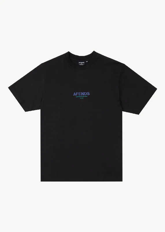 Men's ribbed t - shirts with a textured finish for added styleAFENDS Mens Vinyl - Retro Fit Tee - Black