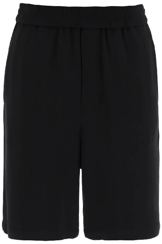 Men's wide - leg linen blend shorts for a relaxed beachside vibeAmi Alexandre Matiussi Men's Wool And Viscose Blend Bermuda Men's wide - leg linen blend shorts for a relaxed beachside vibeAmi Alexandre Matiussi Men's Wool And Viscose Blend Bermuda