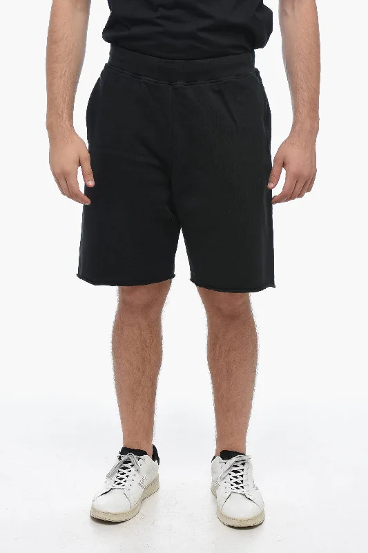 Men's plaid pattern wool blend shorts for a preppy fall styleAries Raw Cut Bottom Jogger Shorts Men's plaid pattern wool blend shorts for a preppy fall styleAries Raw Cut Bottom Jogger Shorts