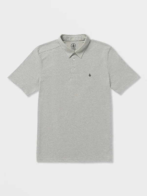 Men's lightweight performance t - shirts for running marathonsBanger Short Sleeve Polo Shirt - Heather Grey Men's lightweight performance t - shirts for running marathonsBanger Short Sleeve Polo Shirt - Heather Grey