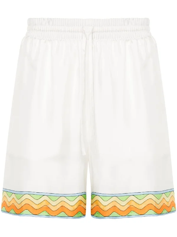 Men's elastic waistband lounge shorts for lazy weekends at homeCasablanca Men's Shorts Men's elastic waistband lounge shorts for lazy weekends at homeCasablanca Men's Shorts