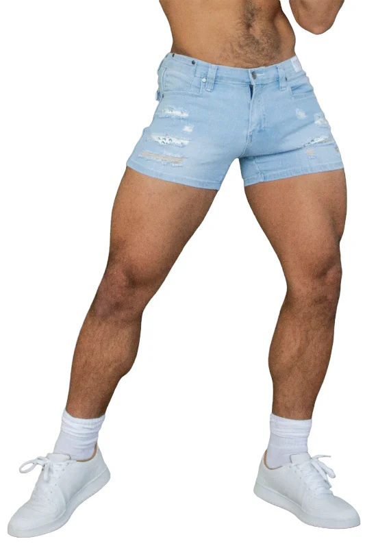 Men's wide - leg linen blend shorts for a relaxed beachside vibeCEETEE ICE BLUE Short-Short Men's wide - leg linen blend shorts for a relaxed beachside vibeCEETEE ICE BLUE Short-Short