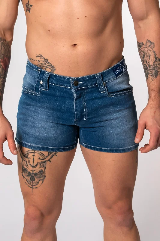 Men's drawstring casual linen shorts for a laid - back summer lookCEETEE SKY BLUE Short-Shorts Men's drawstring casual linen shorts for a laid - back summer lookCEETEE SKY BLUE Short-Shorts