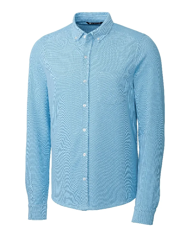 Men's ribbed t - shirts with a textured finish for added styleCutter & Buck Men's Reach Oxford Button Front Shirt Men's ribbed t - shirts with a textured finish for added styleCutter & Buck Men's Reach Oxford Button Front Shirt