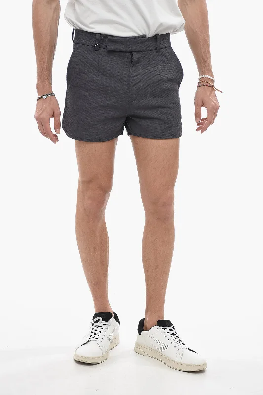 Men's checkered pattern wool shorts for a stylish winter layering optionDior Jacquard Fabric Slim Fit Shorts Men's checkered pattern wool shorts for a stylish winter layering optionDior Jacquard Fabric Slim Fit Shorts