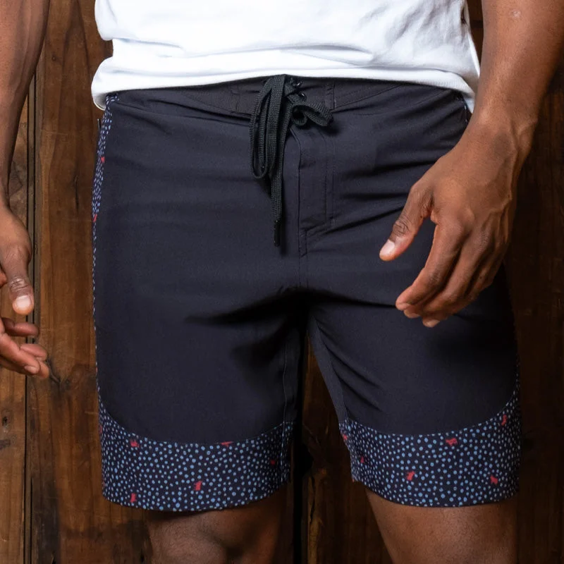 Men's plaid pattern wool blend shorts for a preppy fall styleDotted Boardie Short 24-25 Midnight