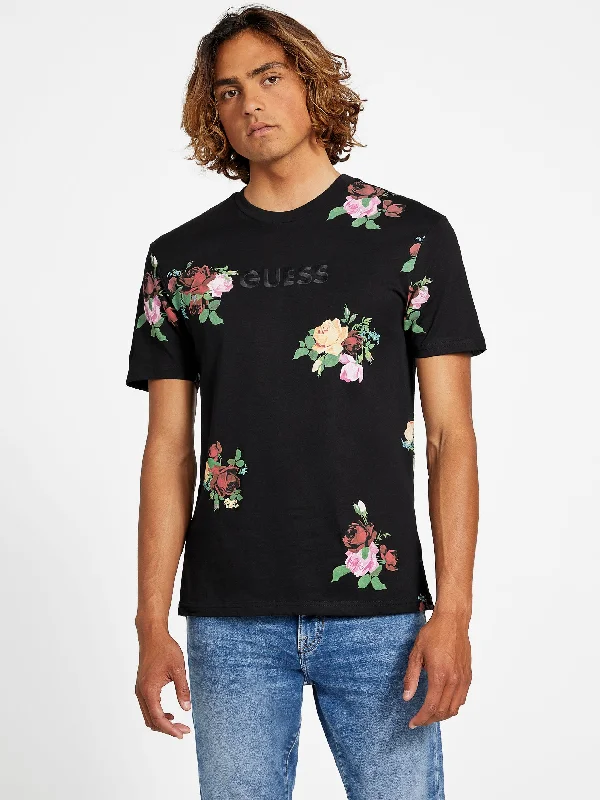 Men's moisture - wicking athletic t - shirts for intense workoutsEco Lane Floral Tee Men's moisture - wicking athletic t - shirts for intense workoutsEco Lane Floral Tee