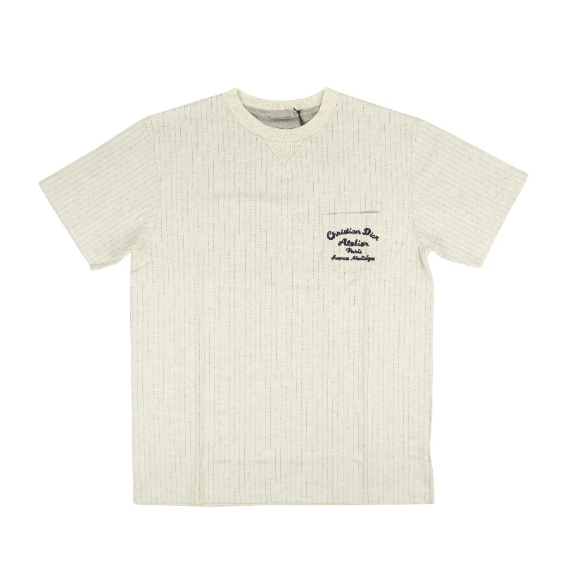 Men's plus - size pocket t - shirts with a classic lookECRU Dior CHRISTIAN DIOR ATELIER' T-SHIRT Men's plus - size pocket t - shirts with a classic lookECRU Dior CHRISTIAN DIOR ATELIER' T-SHIRT