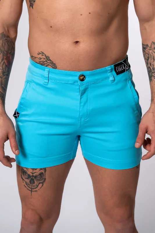 Men's side - stripe track shorts for a sporty running lookFINN Malibu Blue Short