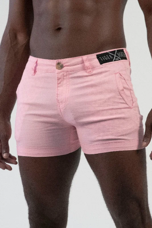 Men's breathable cotton athletic shorts for intense workoutsFINN Pink textured Short Men's breathable cotton athletic shorts for intense workoutsFINN Pink textured Short