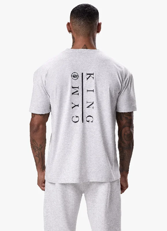 Men's antimicrobial t - shirts for odor - free freshness during travelGym King Division Tee - Snow Marl Men's antimicrobial t - shirts for odor - free freshness during travelGym King Division Tee - Snow Marl