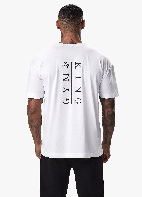 Men's printed Hawaiian t - shirts for tropical vacationsGym King Division Tee - White Men's printed Hawaiian t - shirts for tropical vacationsGym King Division Tee - White