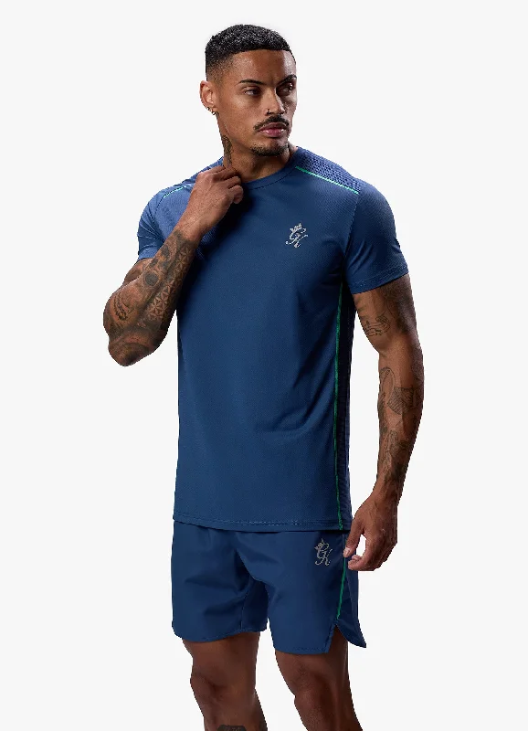 Men's slim - fit graphic t - shirts with vintage rock band printsGym King Flex Tee - Navy Men's slim - fit graphic t - shirts with vintage rock band printsGym King Flex Tee - Navy