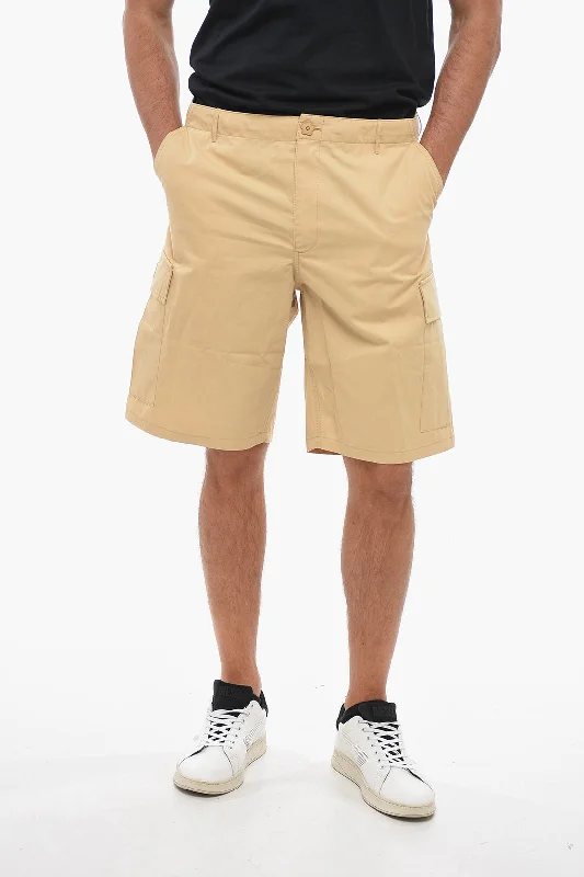 Men's pastel - colored cotton shorts for a spring - friendly outfitKenzo Cargo Shorts With Logo Patch Men's pastel - colored cotton shorts for a spring - friendly outfitKenzo Cargo Shorts With Logo Patch