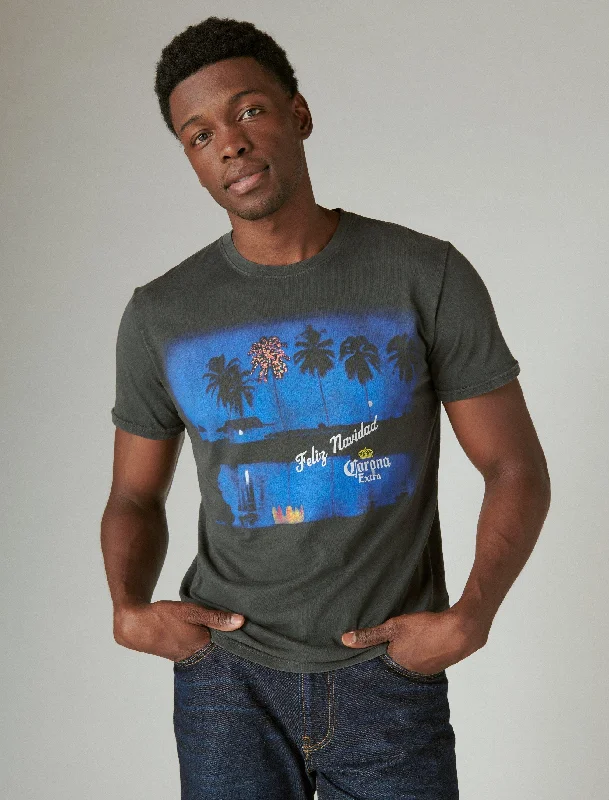 Men's smart - casual checkered t - shirts for semi - formal occasionsLucky Brand Men's Corona Palms Men's smart - casual checkered t - shirts for semi - formal occasionsLucky Brand Men's Corona Palms