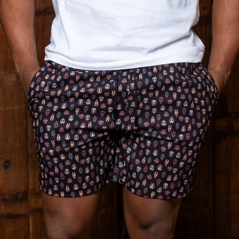 Men's distressed cotton shorts for a bohemian - inspired styleMasks Of Africa Resort Short 24-25 Midnight Men's distressed cotton shorts for a bohemian - inspired styleMasks Of Africa Resort Short 24-25 Midnight