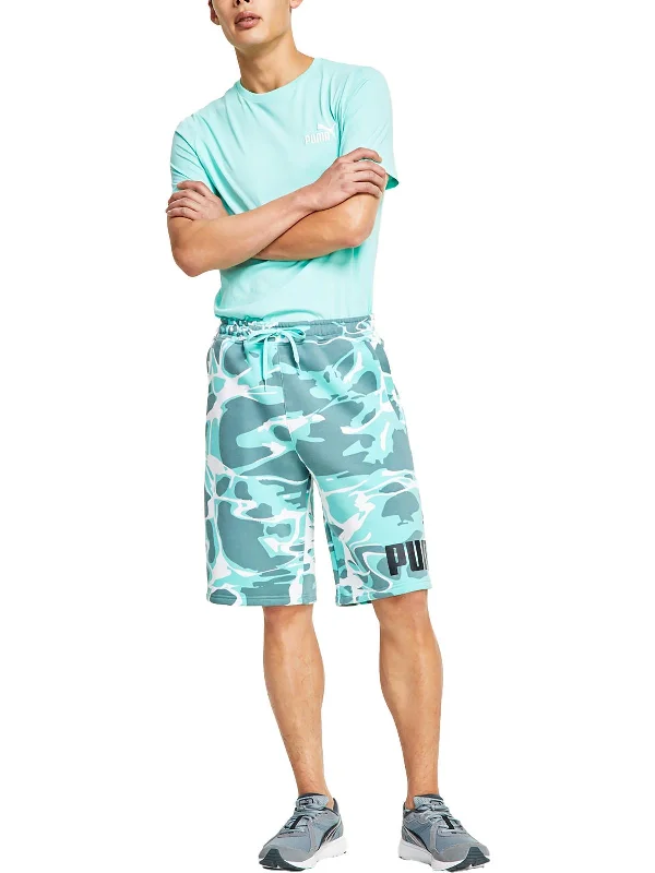 Men's drawstring casual linen shorts for a laid - back summer lookMens Regular Fit Camouflage Flat Front Men's drawstring casual linen shorts for a laid - back summer lookMens Regular Fit Camouflage Flat Front