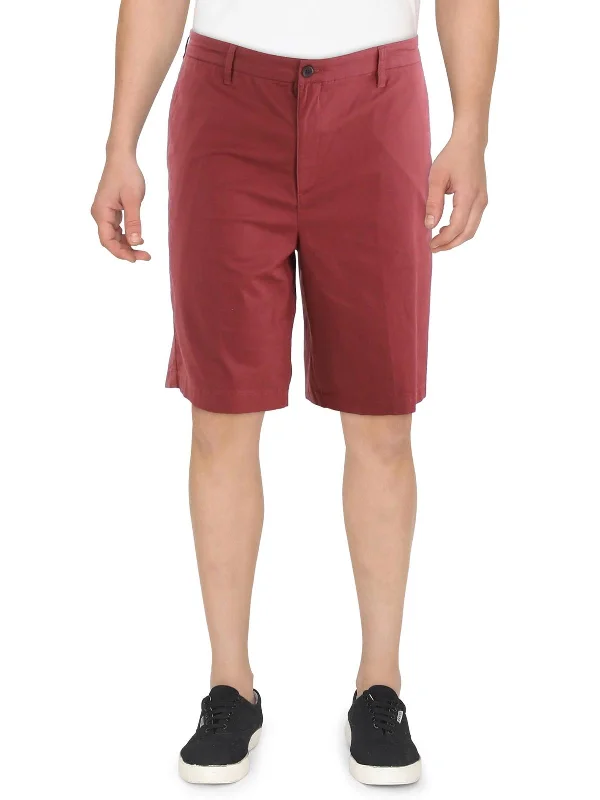 Men's distressed cotton shorts for a bohemian - inspired styleMens Solid Cotton Flat Front Tie-Waist/Belted Men's distressed cotton shorts for a bohemian - inspired styleMens Solid Cotton Flat Front Tie-Waist/Belted