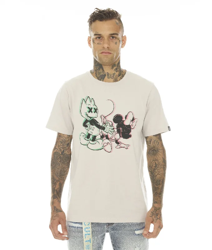 Men's plus - size pocket t - shirts with a classic lookMENS T-SHIRT SLEEVE CREW NECK TEE "BAD BOY MICK"' IN SILVER GREY Men's plus - size pocket t - shirts with a classic lookMENS T-SHIRT SLEEVE CREW NECK TEE "BAD BOY MICK"' IN SILVER GREY