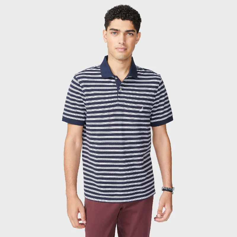 Men's long - sleeve henley t - shirts with button - down placketsNautica Mens Classic Fit Striped Premium Cotton Polo Men's long - sleeve henley t - shirts with button - down placketsNautica Mens Classic Fit Striped Premium Cotton Polo