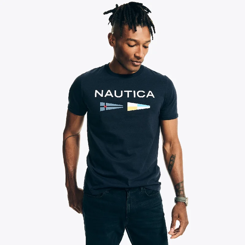 Men's UV - protection t - shirts for outdoor activities in the sunNautica Mens Logo Graphic T-Shirt Men's UV - protection t - shirts for outdoor activities in the sunNautica Mens Logo Graphic T-Shirt