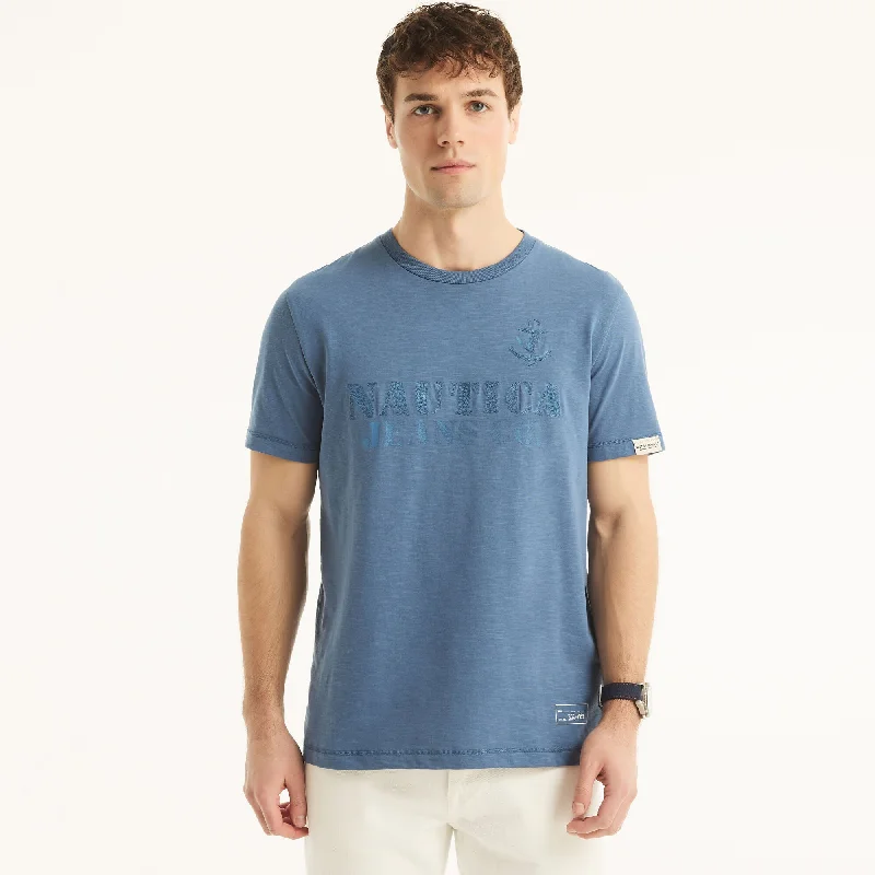 Men's mock - neck t - shirts with a modern and sleek styleNautica Mens Nautica Jeans Co. Sustainably Crafted Crewneck T-Shirt Men's mock - neck t - shirts with a modern and sleek styleNautica Mens Nautica Jeans Co. Sustainably Crafted Crewneck T-Shirt