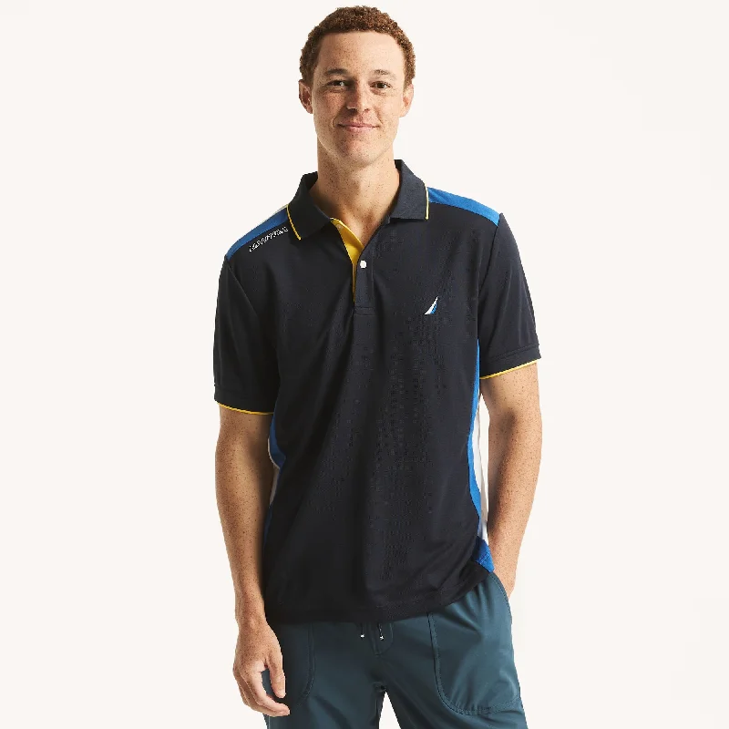 Men's mock - neck t - shirts with a modern and sleek styleNautica Mens Navtech Classic Fit Polo Men's mock - neck t - shirts with a modern and sleek styleNautica Mens Navtech Classic Fit Polo