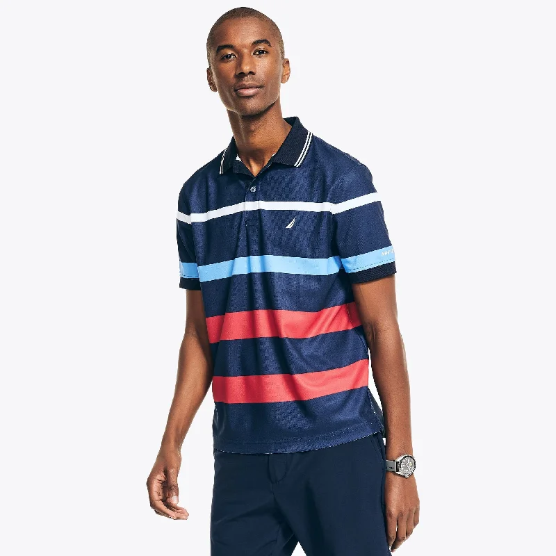 Men's smart - casual checkered t - shirts for semi - formal occasionsNautica Mens Navtech Sustainably Crafted Classic Fit Striped Polo Men's smart - casual checkered t - shirts for semi - formal occasionsNautica Mens Navtech Sustainably Crafted Classic Fit Striped Polo