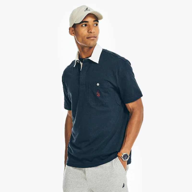 Men's button - front t - shirts with a unique artistic printNautica Mens Relaxed Fit Logo Pocket Polo Men's button - front t - shirts with a unique artistic printNautica Mens Relaxed Fit Logo Pocket Polo