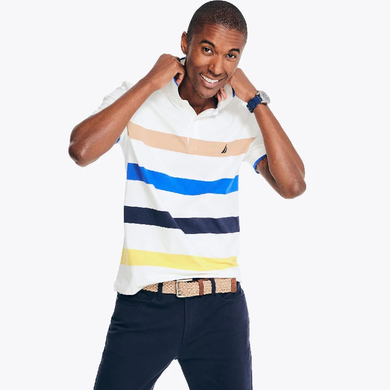 Men's smart - casual checkered t - shirts for semi - formal occasionsNautica Mens Sustainably Crafted Classic Fit Striped Polo Men's smart - casual checkered t - shirts for semi - formal occasionsNautica Mens Sustainably Crafted Classic Fit Striped Polo