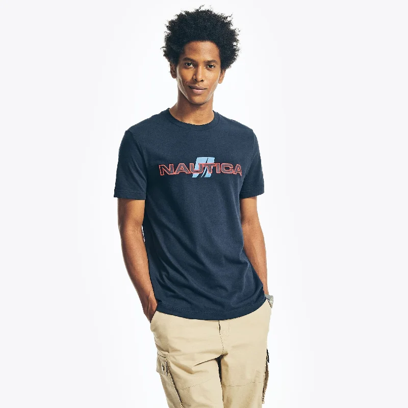 Men's moisture - wicking athletic t - shirts for intense workoutsNautica Mens Sustainably Crafted Logo Graphic T-Shirt Men's moisture - wicking athletic t - shirts for intense workoutsNautica Mens Sustainably Crafted Logo Graphic T-Shirt