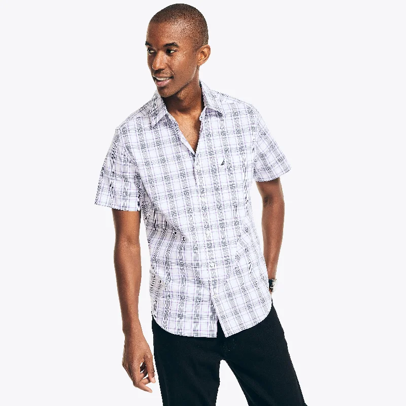 Men's short - sleeve linen t - shirts for summer beach outingsNautica Mens Wrinkle-Resistant Plaid Wear To Work Short-Sleeve Shirt Men's short - sleeve linen t - shirts for summer beach outingsNautica Mens Wrinkle-Resistant Plaid Wear To Work Short-Sleeve Shirt
