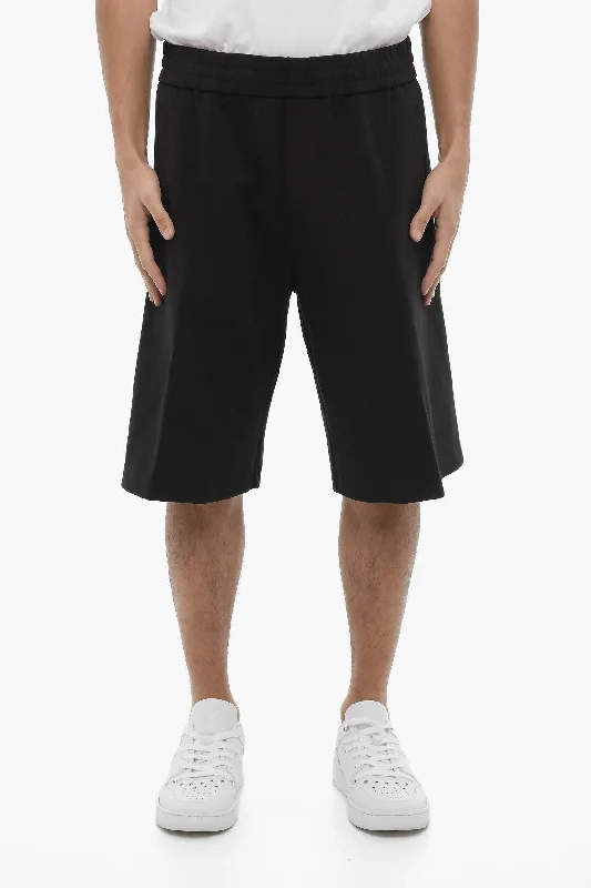 Men's floral print silk blend shorts for a unique night - out lookNeil Barrett Solid Color Cargo Sweat Shorts Men's floral print silk blend shorts for a unique night - out lookNeil Barrett Solid Color Cargo Sweat Shorts