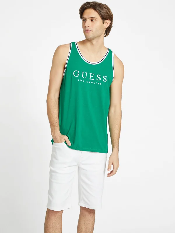 Men's tie - dye t - shirts with a bohemian styleNichols Embroidered Logo Tank