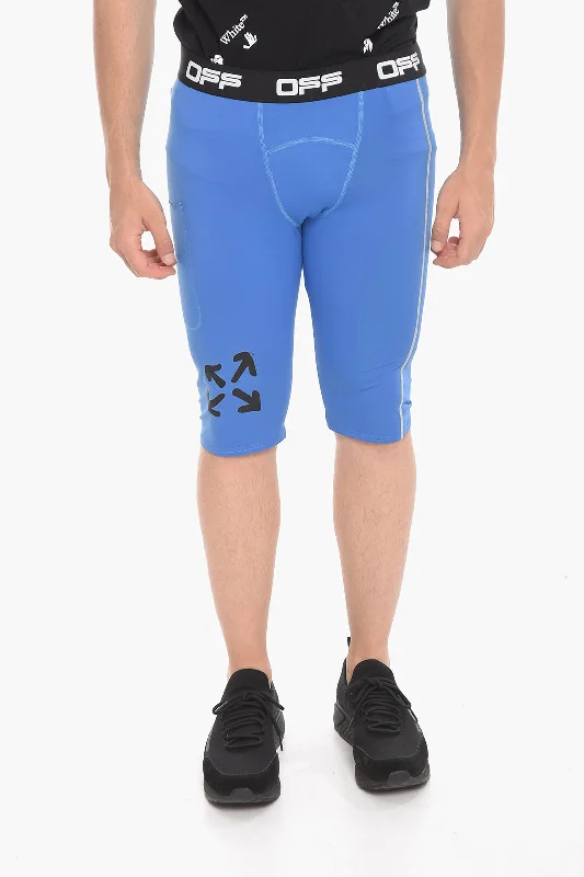 Men's ripped denim shorts for a trendy streetwear aestheticOff-White ACTIVE Logoed Band ARROW COMPRESSION Biker Shorts Men's ripped denim shorts for a trendy streetwear aestheticOff-White ACTIVE Logoed Band ARROW COMPRESSION Biker Shorts