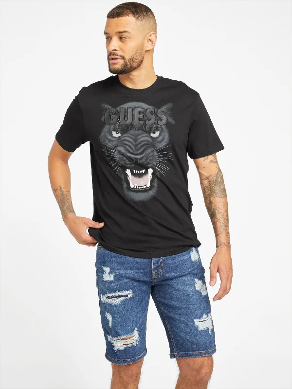 Men's v - neck muscle t - shirts for a body - building aestheticPerrie Panther Tee