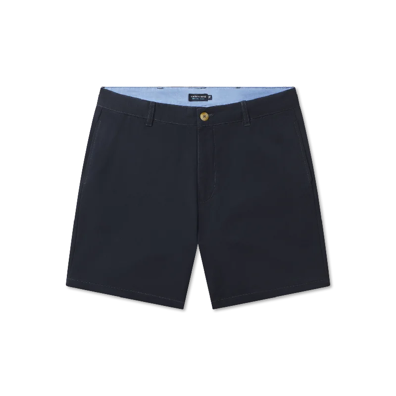Men's ripped denim shorts for a trendy streetwear aestheticRegatta Short - 8in. Flat Front Men's ripped denim shorts for a trendy streetwear aestheticRegatta Short - 8in. Flat Front