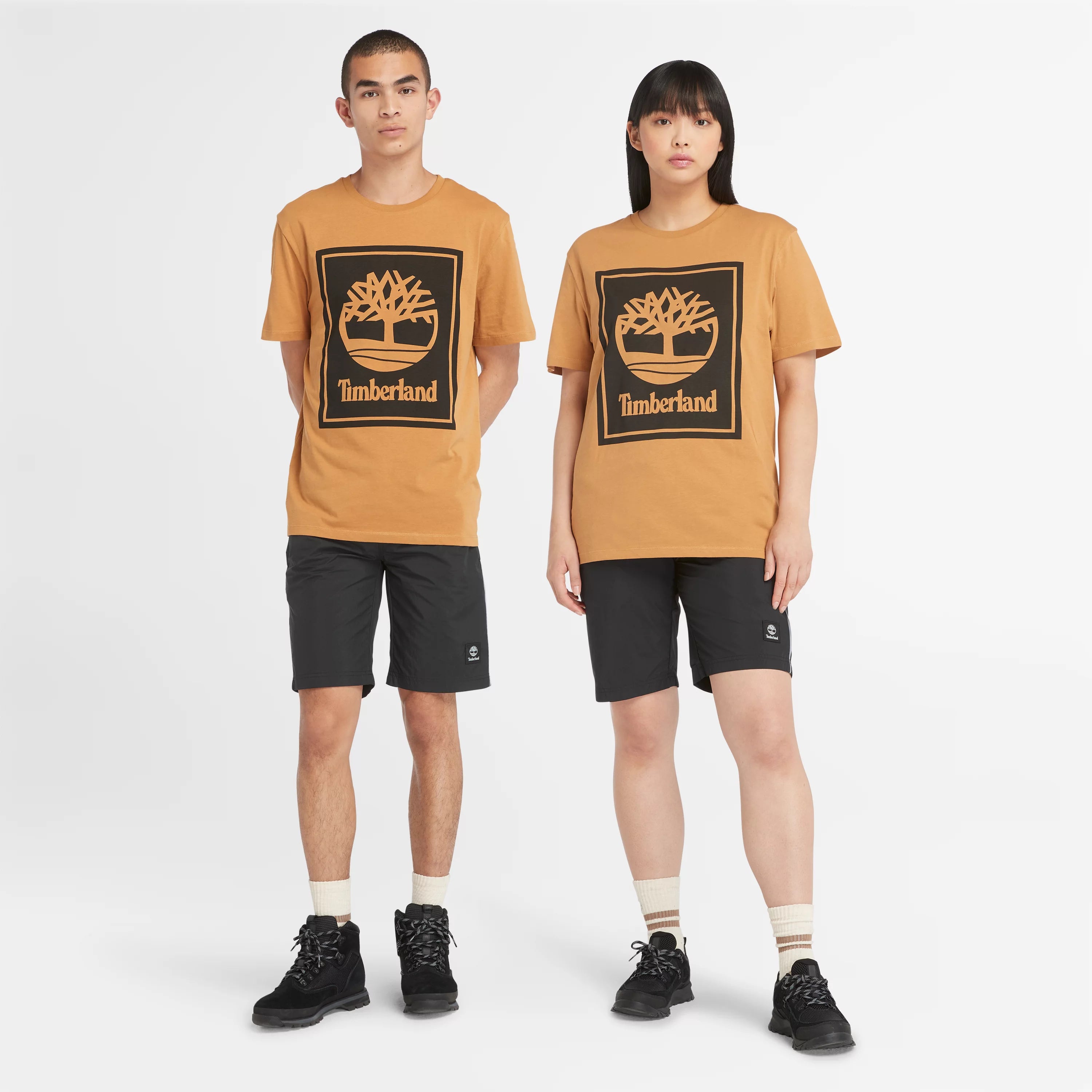 Men's short - sleeve linen t - shirts for summer beach outingsShort Sleeve Stack Logo T-Shirt Men's short - sleeve linen t - shirts for summer beach outingsShort Sleeve Stack Logo T-Shirt