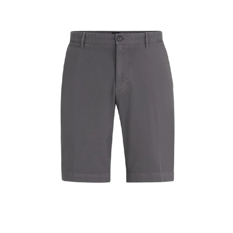 Men's ripped denim shorts for a trendy streetwear aestheticSlim-fit shorts in stretch-cotton gabardine