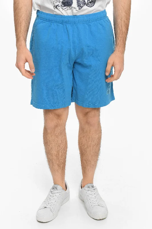 Men's neon - colored athletic shorts for high - visibility workoutsSporty & Rich Drawstring Waist 3 Pockets Cotton Shorts Men's neon - colored athletic shorts for high - visibility workoutsSporty & Rich Drawstring Waist 3 Pockets Cotton Shorts