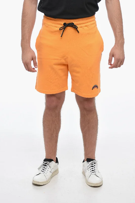 Men's high - waisted swim shorts with UPF protection for beach vacationsSprayground Brushed Cotton Shorts with Embroidered Logo Men's high - waisted swim shorts with UPF protection for beach vacationsSprayground Brushed Cotton Shorts with Embroidered Logo
