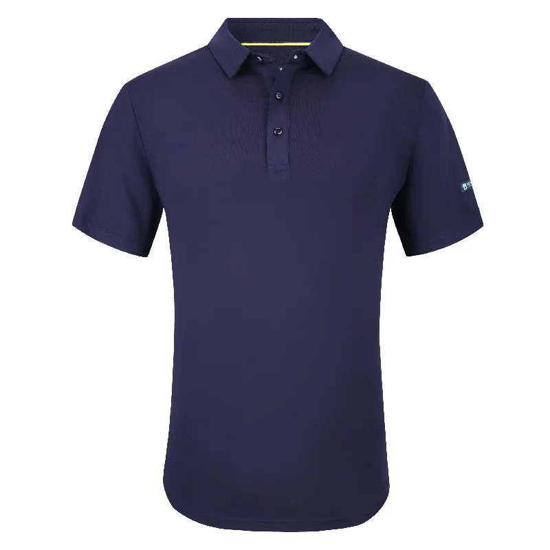 Men's polo t - shirts with a contrast collar for a preppy lookTom Baine Men's Performance Solid Four-Way Stretch Golf Polo Men's polo t - shirts with a contrast collar for a preppy lookTom Baine Men's Performance Solid Four-Way Stretch Golf Polo