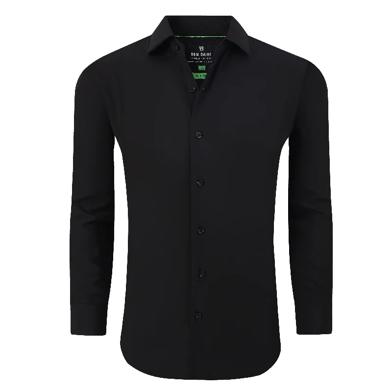 Men's polo t - shirts with a contrast collar for a preppy lookTom Baine Performance Stretch Solid Button Down