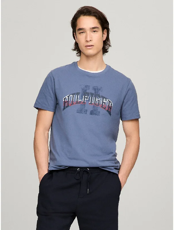 Men's distressed denim - look t - shirts with a rugged appealTommy Hilfiger Men's Hilfiger Graphic T-Shirt Men's distressed denim - look t - shirts with a rugged appealTommy Hilfiger Men's Hilfiger Graphic T-Shirt
