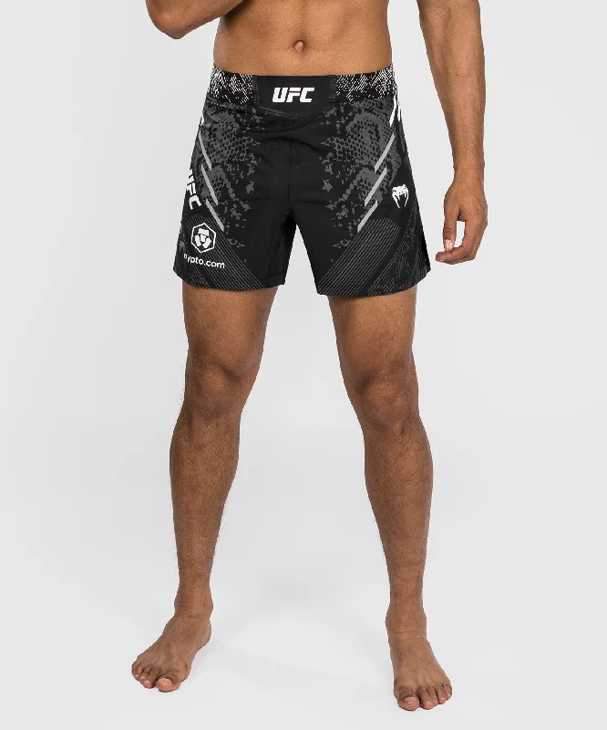 Men's wide - leg linen blend shorts for a relaxed beachside vibeUFC Adrenaline by Venum Authentic Fight Night Men's Fight Short - Short Fit - Black Men's wide - leg linen blend shorts for a relaxed beachside vibeUFC Adrenaline by Venum Authentic Fight Night Men's Fight Short - Short Fit - Black