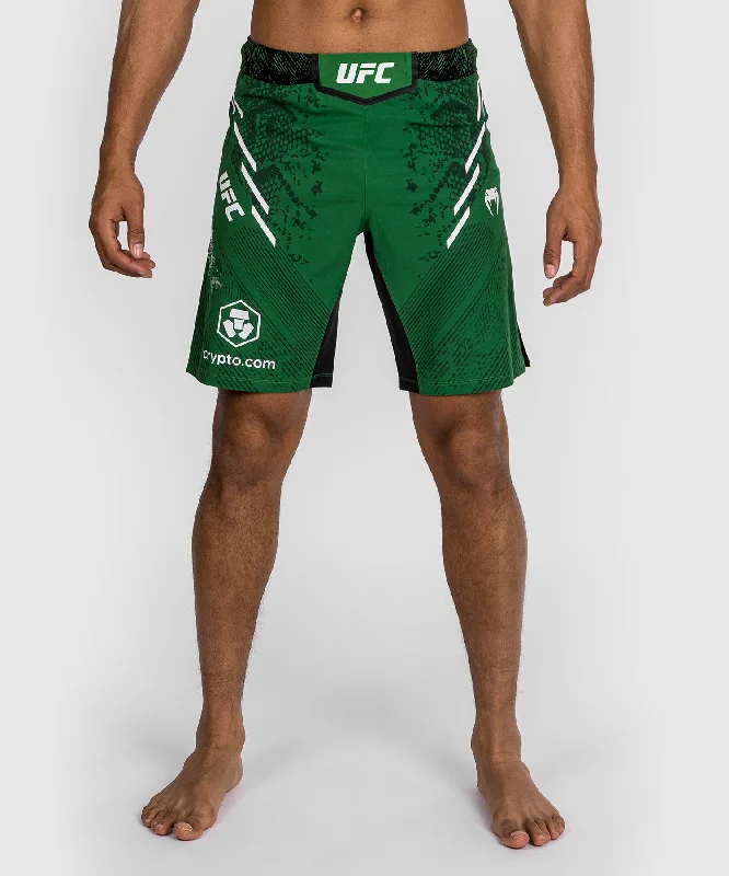 Men's camo print cargo shorts for outdoor adventuresUFC Adrenaline by Venum Authentic Fight Night Men's Fight Short - Long Fit - Green Men's camo print cargo shorts for outdoor adventuresUFC Adrenaline by Venum Authentic Fight Night Men's Fight Short - Long Fit - Green