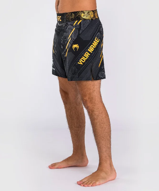 Men's pleated front twill shorts for a classic and sophisticated appearanceUFC Adrenaline by Venum Personalized Authentic Fight Night Men's Fight Short - Short Fit - Champion Men's pleated front twill shorts for a classic and sophisticated appearanceUFC Adrenaline by Venum Personalized Authentic Fight Night Men's Fight Short - Short Fit - Champion