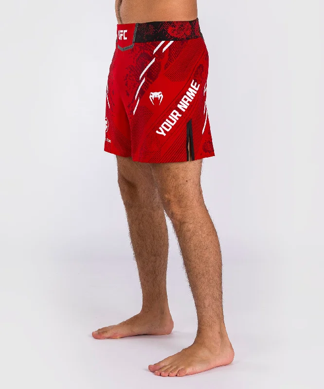 Men's wide - leg linen blend shorts for a relaxed beachside vibeUFC Adrenaline by Venum Personalized Authentic Fight Night Men's Fight Short - Short Fit - Red Men's wide - leg linen blend shorts for a relaxed beachside vibeUFC Adrenaline by Venum Personalized Authentic Fight Night Men's Fight Short - Short Fit - Red